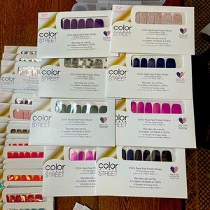 Huge lot of color street nails. I have 130 packs. Some duplicates.